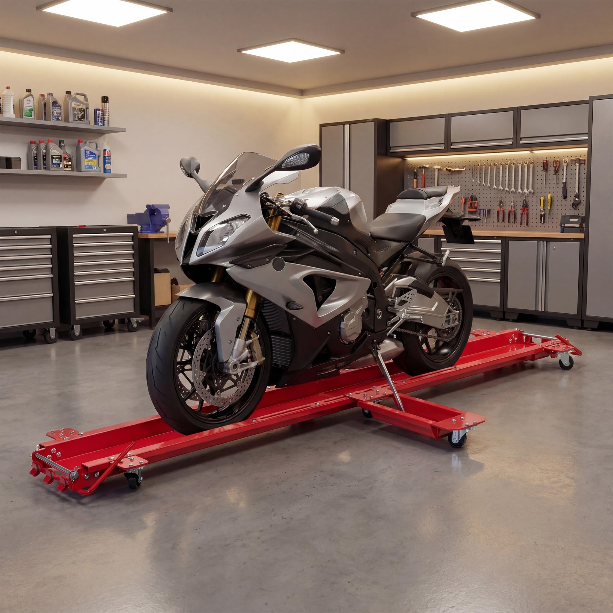 Chariot roulant pour moto jusqu’à 570 kg Aide à la manœuvre Range-moto