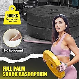 HOZMOZ Ventilated Weight Lifting Gloves, Thick Padded Workout Gym Gloves with Full Palm Protection & Grip & Shock Absorption for Women & Men\'s Fitness Exercise Training