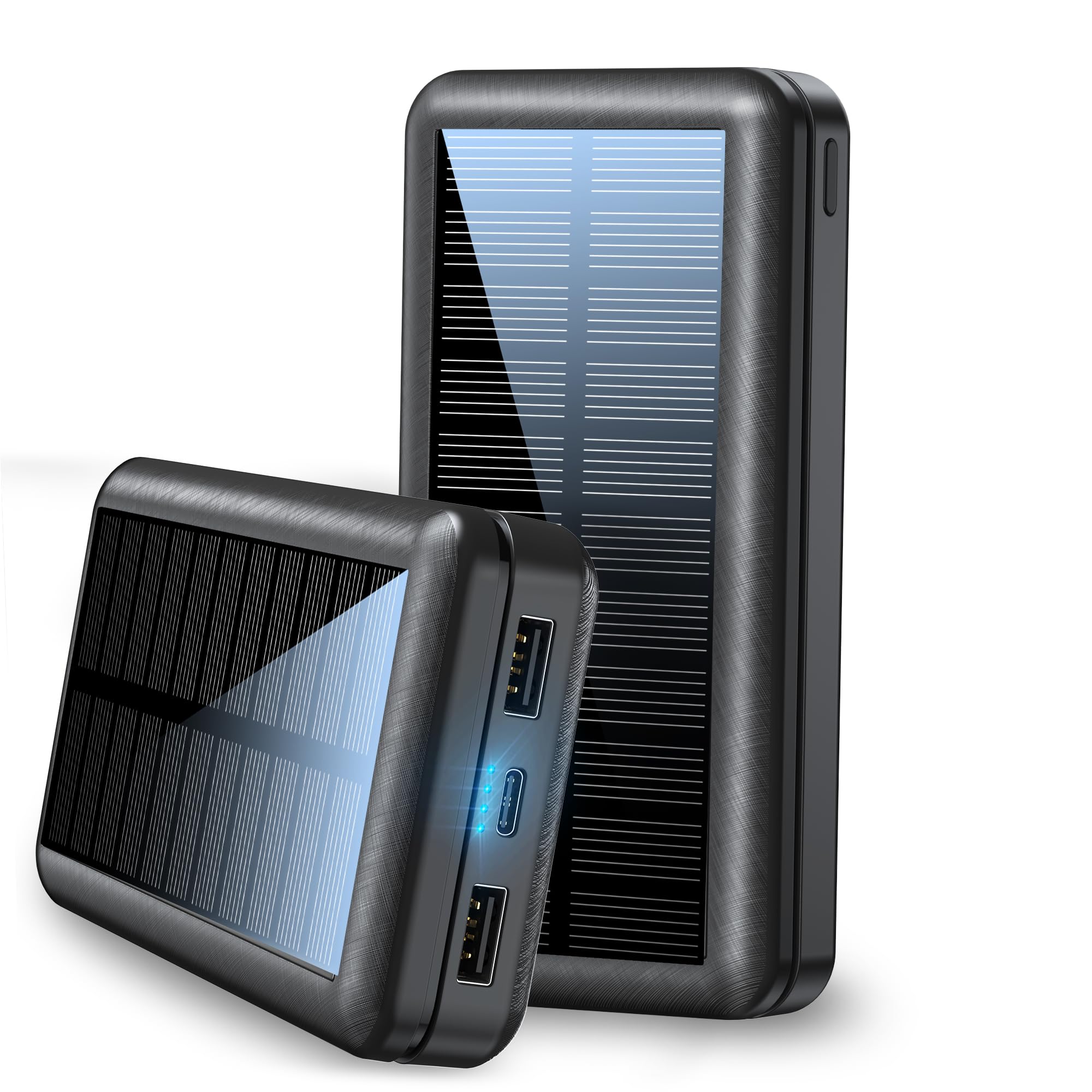 Power Bank, 32000mAh Large Battery Pack, Fast Charging USB C Portable Charger, 4 Charging Ports Solar Power Bank with LED Display, Solar Phone Charger for iPhone, Samsung, iPad, Tablet-44