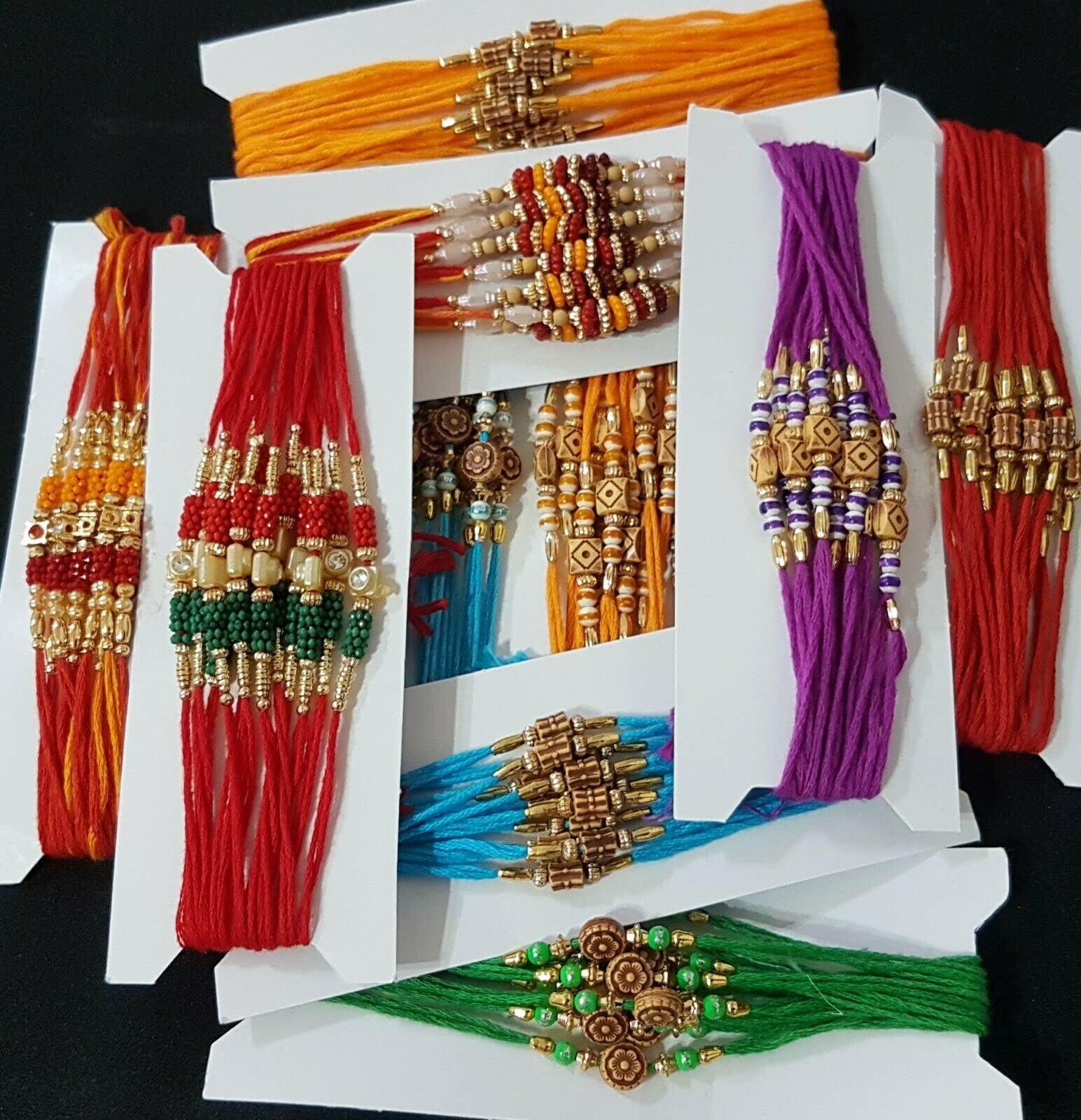 TRTO 12Pcs Assorted Rakhi Thread Raksha Bandhan Brother Sister Festival with Attractive Looks