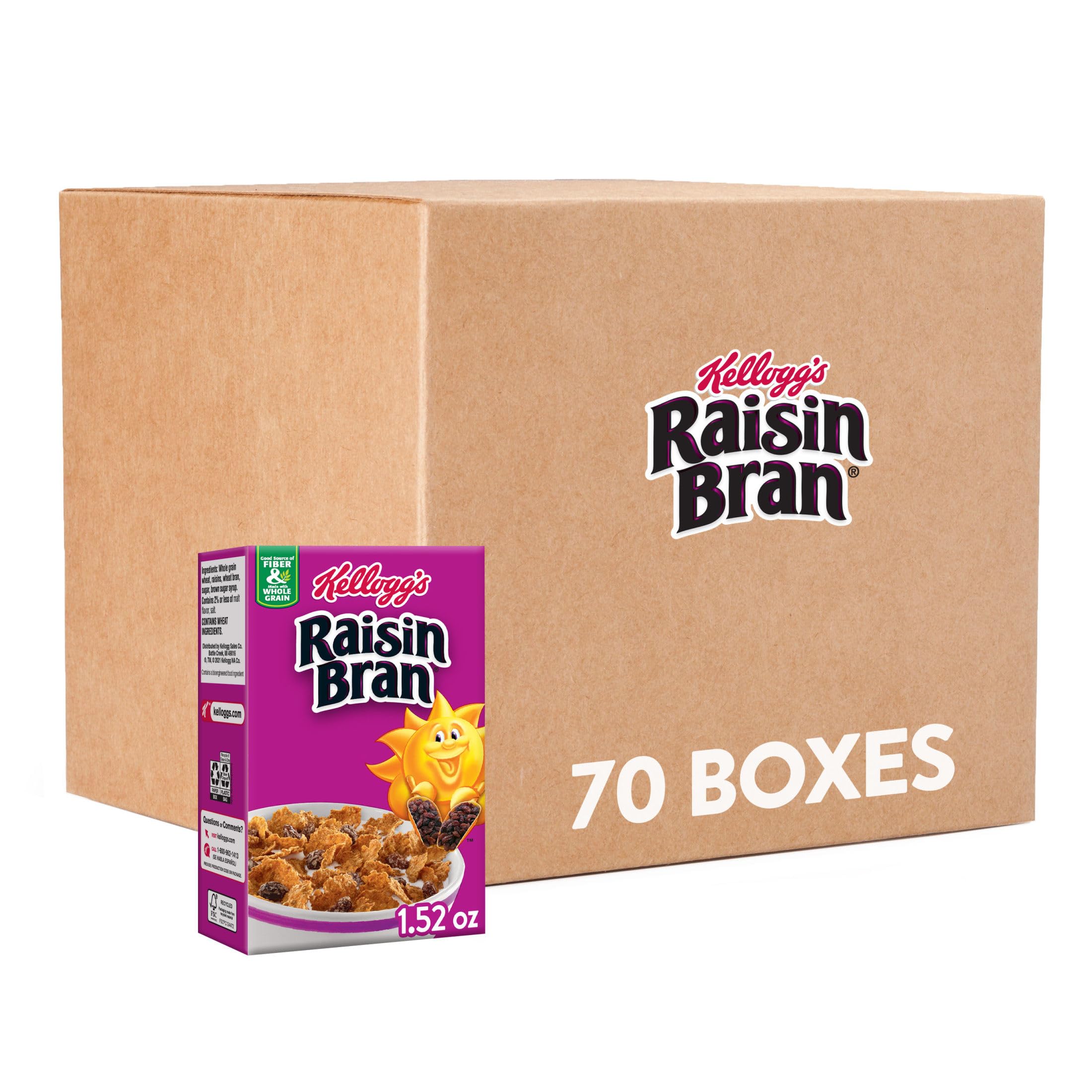Raisin Bran Müsli, 1.52-ounce Single dienen Packungen (70 Stück)