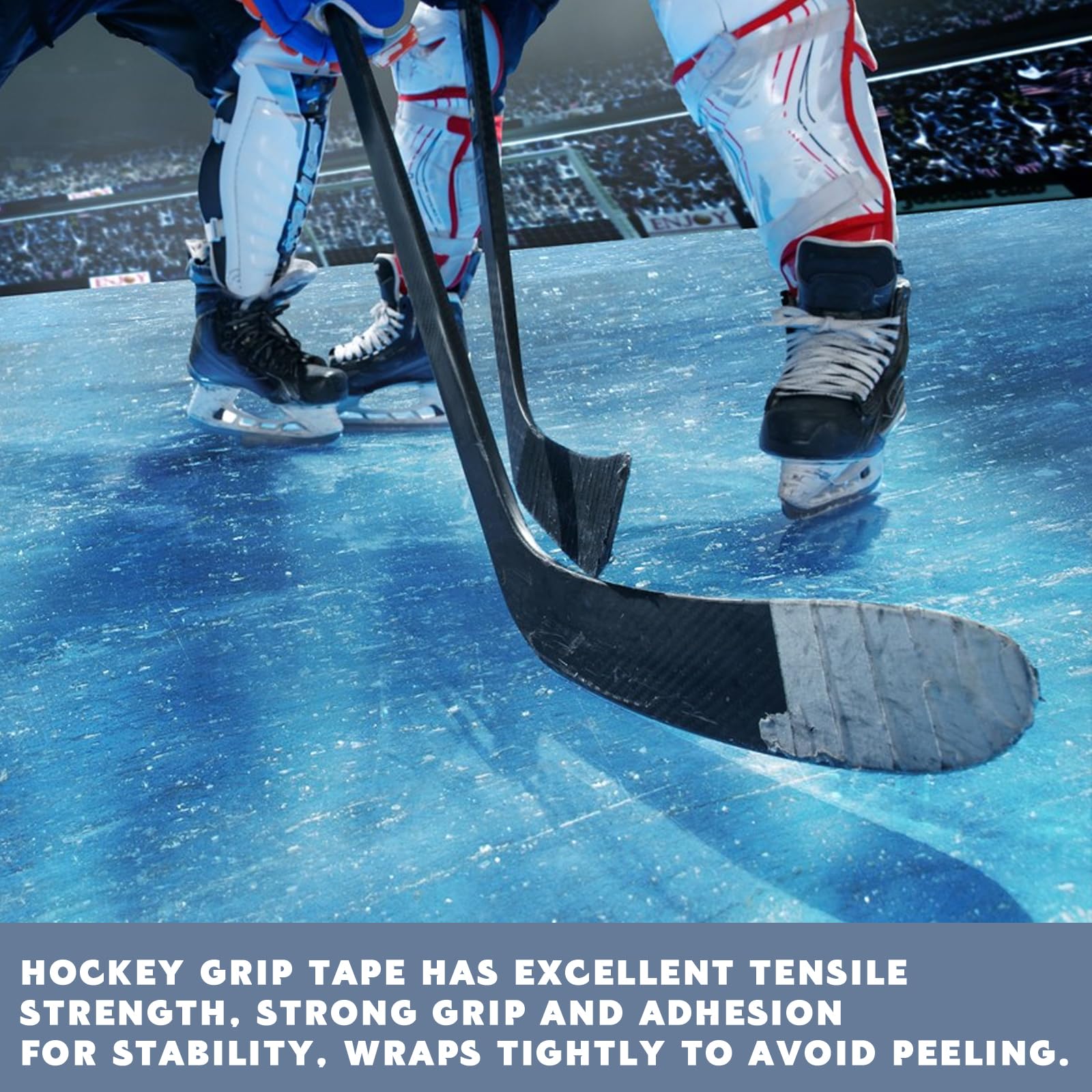 Cinta Hockey 25m x 25mm Antideslizante Autoadhesiva para Palo de Raqueta Golf Tenis Bádminton (Negro Blanco)