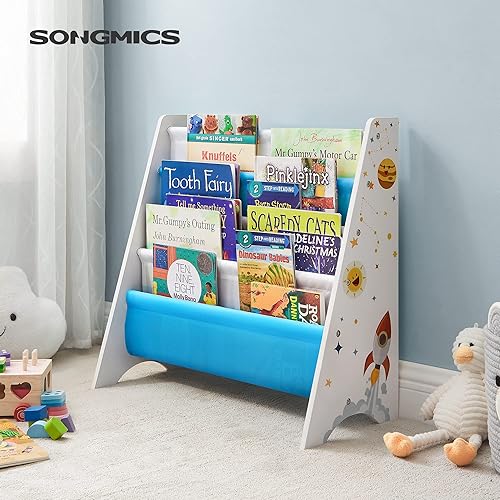 Miniatura 2 de SONGMICS Estantería para niños, organizador de libros, con kit antipuntas, estante de almacenamiento para habitación de los niños, sala de juegos,