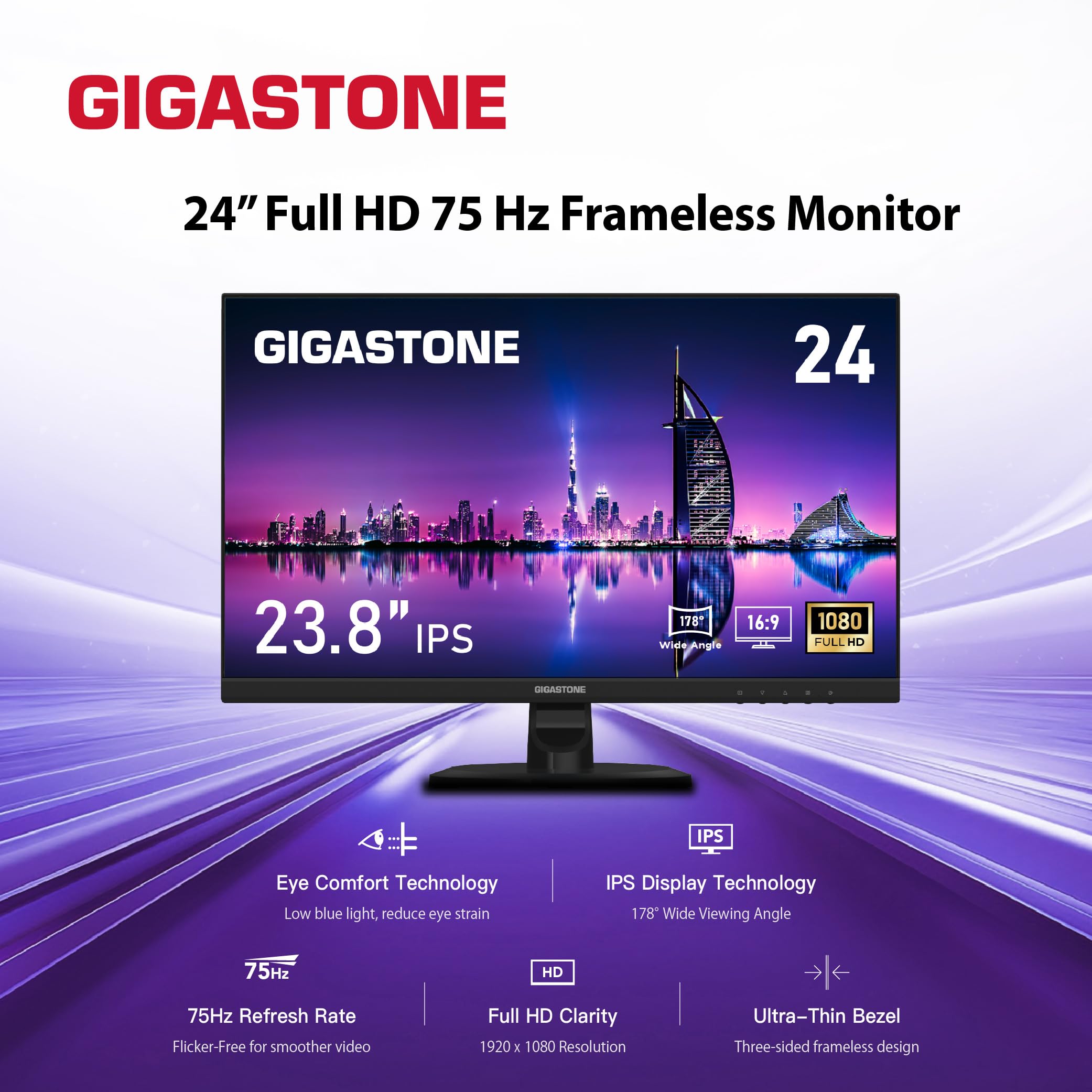 Amazon.co.jp: 【GIGASTONE公式3年保証】24インチ モニター フルHD IPS