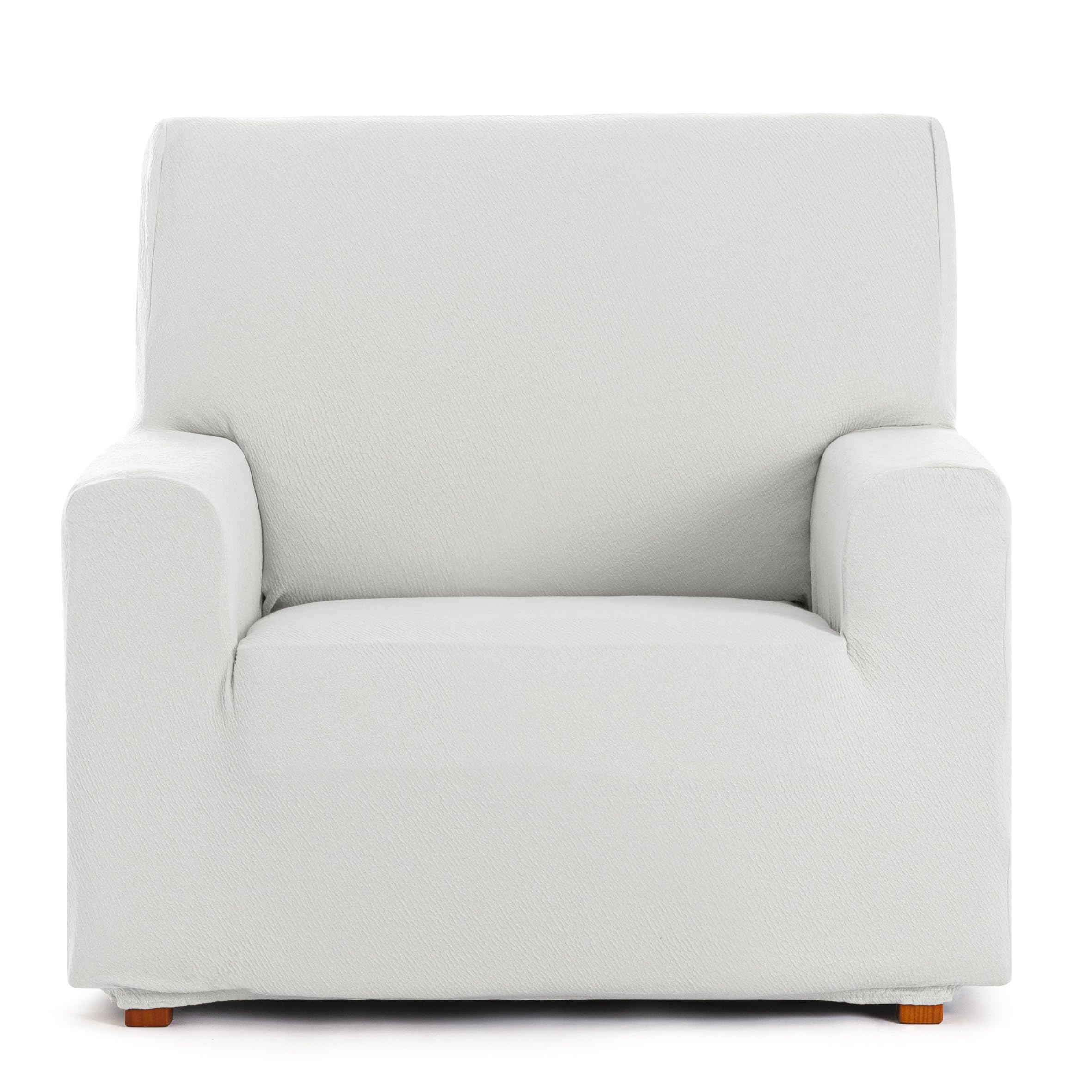 Eysa 1 Seater Bi-Elastic Sofa Cover White Harlem Design