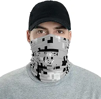Anti Surveillance Neck Gaiter, Facial Recognition Mask and Headband, Privacy Protest Accessory