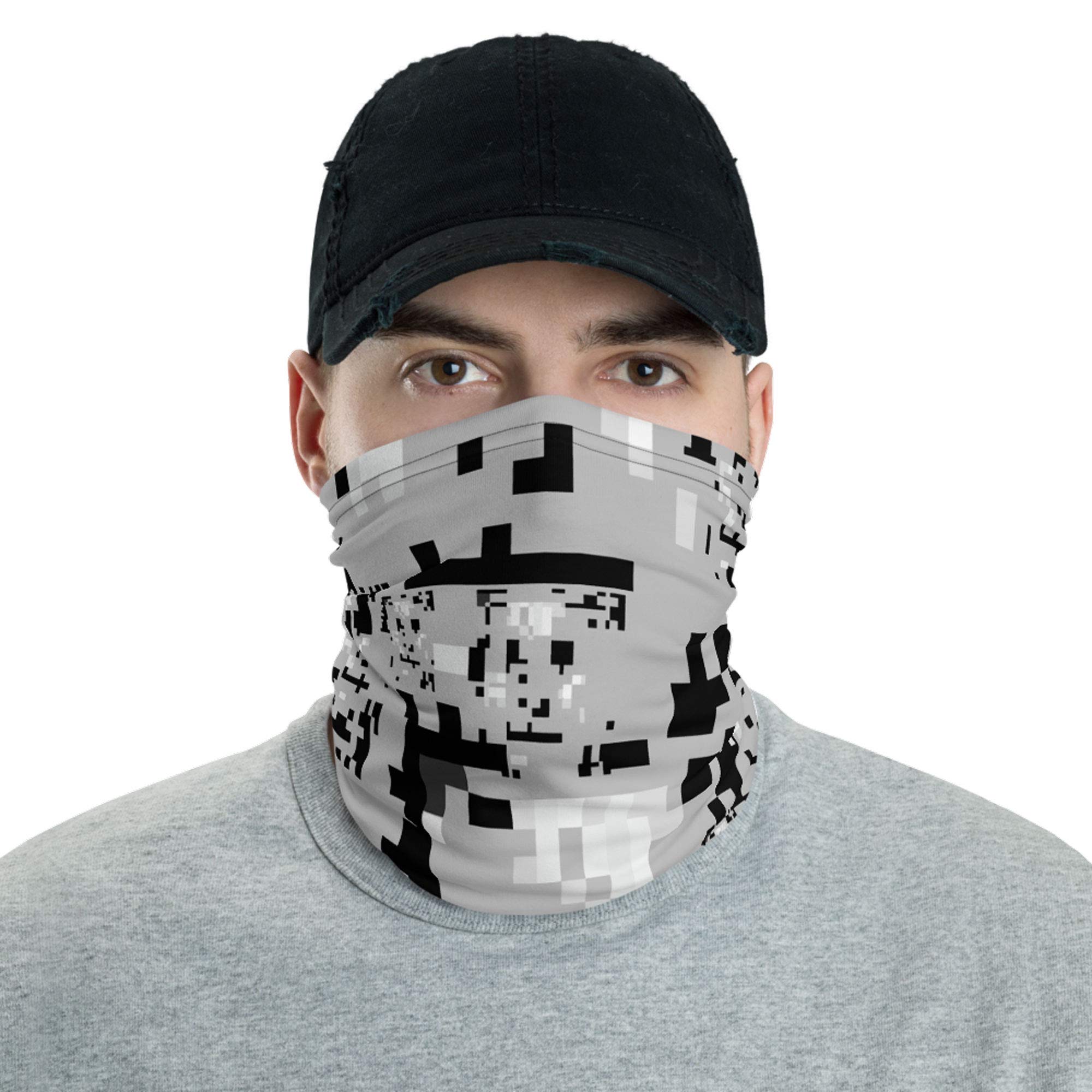 Yelo PomeloAnti Surveillance Neck Gaiter, Anti Facial Recognition Mask and Headband, Face Recognition Gift for Privacy Protestors - One size, Grey