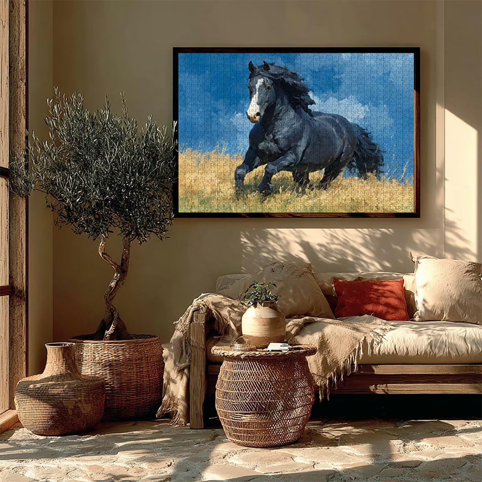 Cavallo Puzzle 6000 Pezzi Adulti, Puzzle Legno con Scatola 179x105cm, DIY Giochi Divertenti per Familiar, Idea Regalo Uomo e Donna, Squisita confezione Regalo, Estate Decorazioni, (Animale) 2-3347