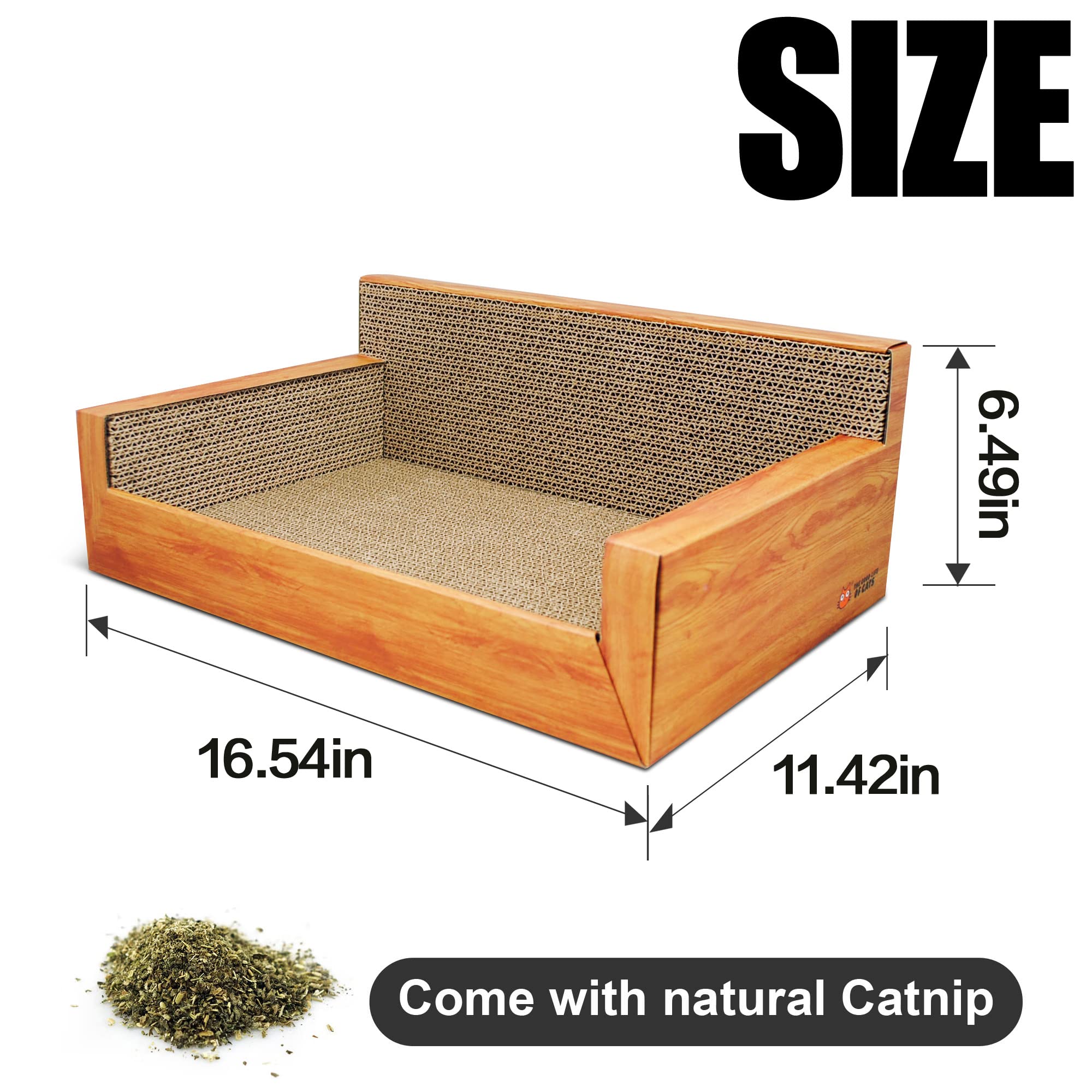 Katzenkratzer Lounge Bett – Rundes Kratzbett Aus Wellpappe, Beige/creme, 61x61x3,2 Cm