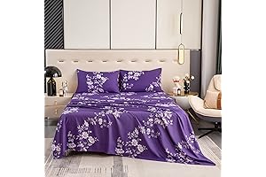 Bedlifes Ultra Soft Floral Bed Sheets Queen Size