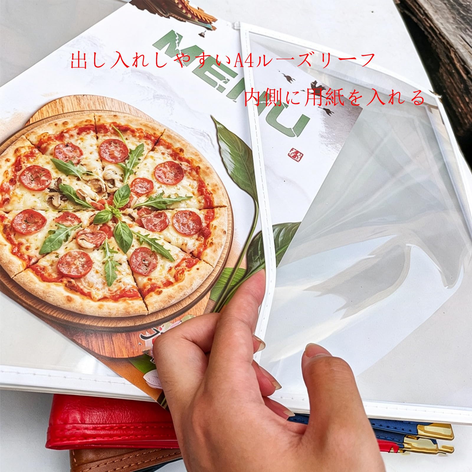 Amazon.co.jp: AIHEIMI メニューブック A4サイズ 4ページ 8ビュー 2 冊