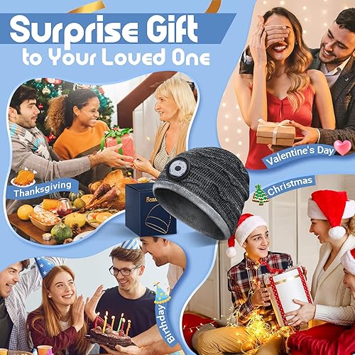 Miniatura 2 de TAOCANTAO LED Beanie Hat with Light Christmas Stocking Stuffers Gifts for Men Him Women Dad Husband Birthday