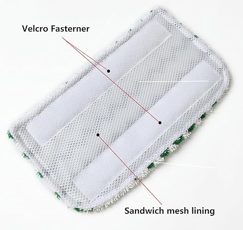 Miniatura 3 de Haulonda Paquete de 8 almohadillas de repuesto de microfibra para mopa de vapor Shark S1000, S1000A, S1000C, S1000WM, S1001C, almohadillas de