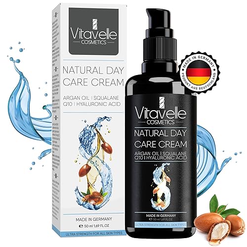VITAVELLE Crema facial antiarrugas para mujeres y hombres Crema hidratante facial con CoQ10 ácido hialurónico escualano y aceite de argán Crema