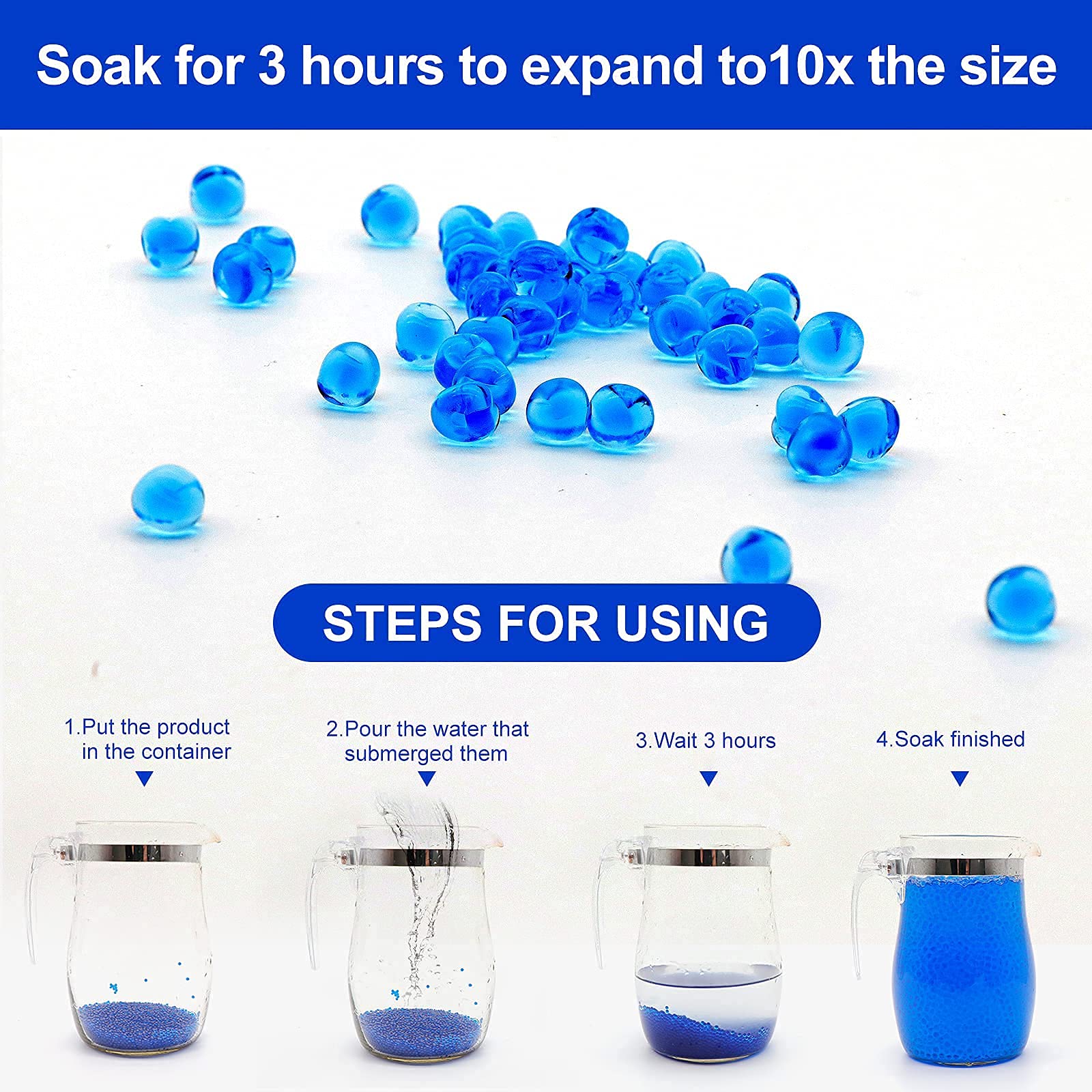 Splatter Ball Gun,Blue Water Beads,Electric Gel Ball Blaster,Gel