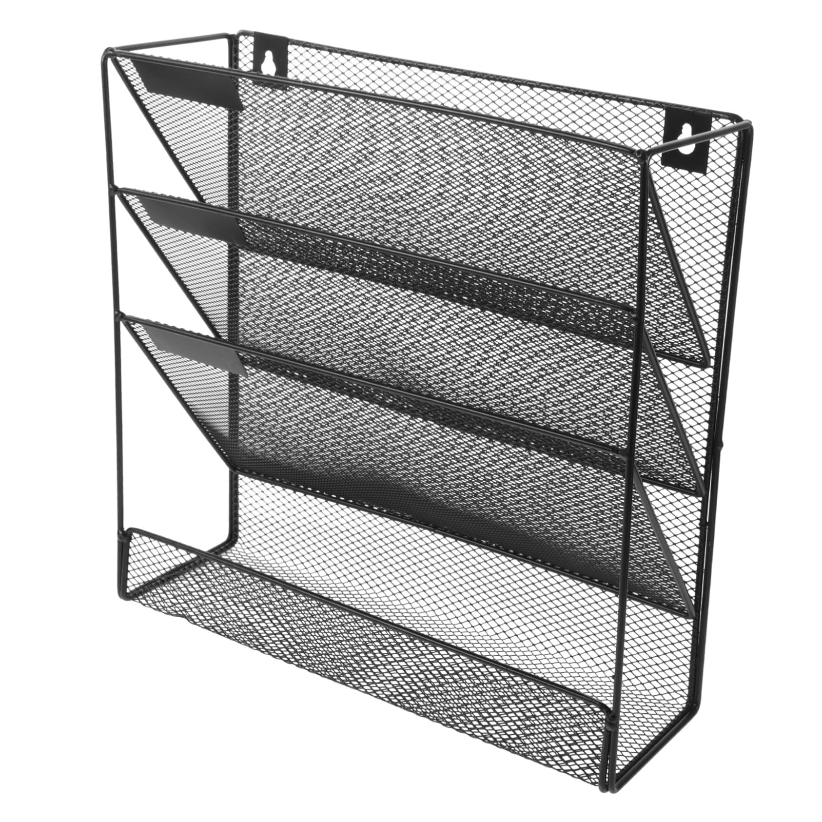 Nero Porta Documenti Organizer File A4 in Ferro, da Parete