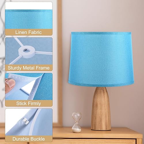 Miniatura 3 de PATIKIL Juego de 2 pantallas de lámpara para lámparas de mesa, 11.4 pulgadas superior x 12.6 pulgadas inferior x 9.8 pulgadas de alto, pantalla de