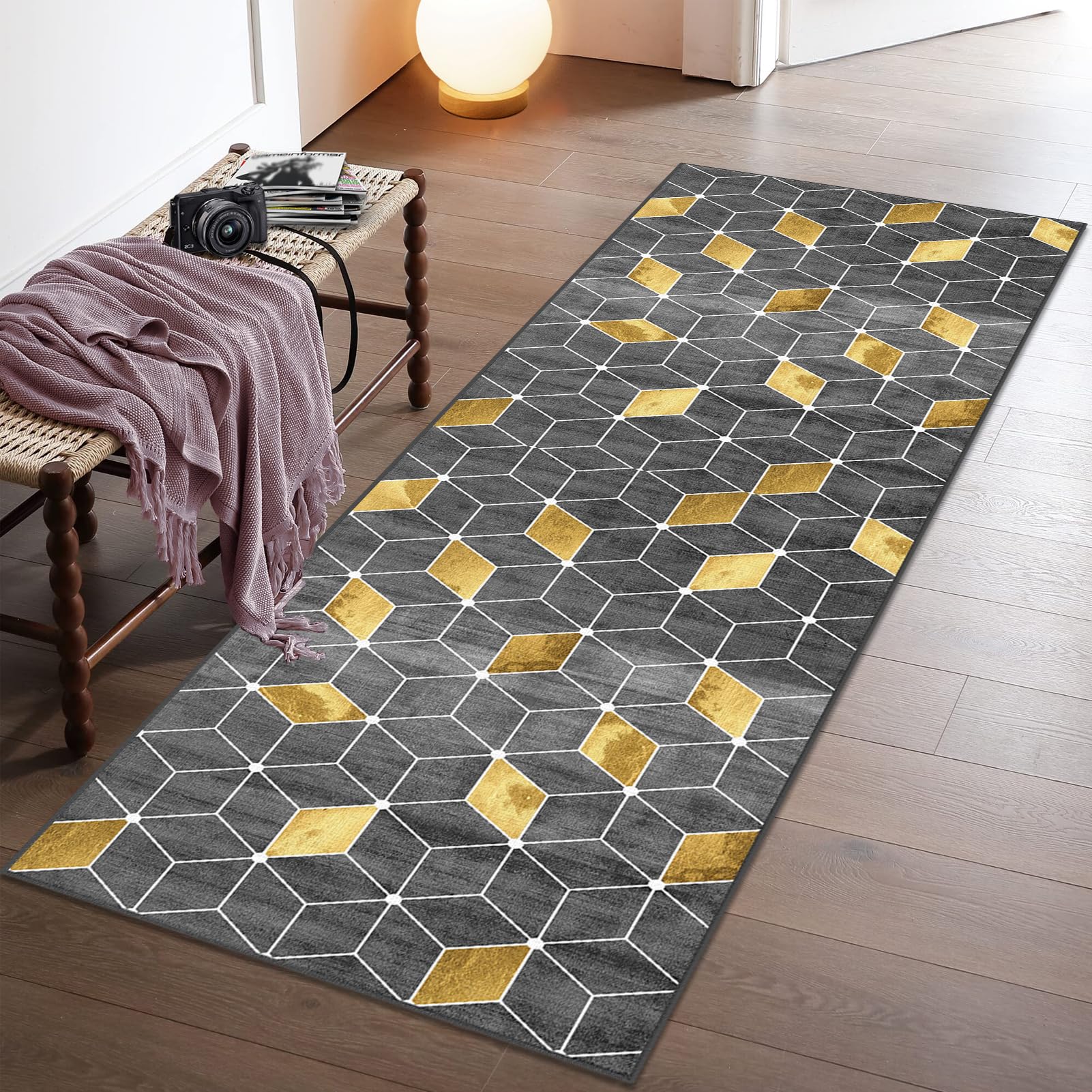 Xiaputcr Color-M136 Non Slip Kitchen Runner Rugs Carpet Runners For Hallways Long Hall Carpet Runners Washable Carpet Floor Mat Entrance Runner For Hallway Entryway Absorbent Area Rugs For Laundry Room 50 X 150 Cm
