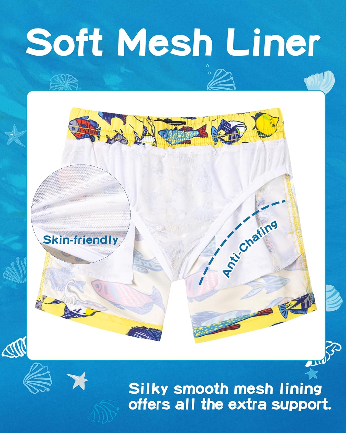 SURF CUZ Boys Swim Trunks Toddler Swim Shorts UPF 50+ Bathing Suit for Boy Swimsuit Quick Dry Mesh Beach Boardshorts Swimwear - Image 2