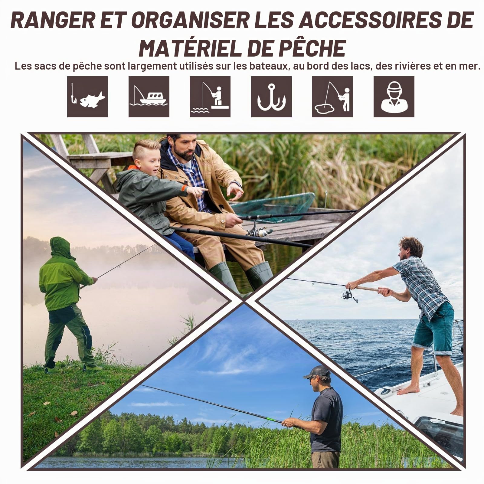 Fourreau Canne A Peche, Sac De Peche 3 Couches, 150cm Sac De Canne À Pêche Portable, Canne À Pêche Moulinet Sac A Dos Peche, Accessoires De Pêche Housse Canne A Peche Pliable(Couleur Du Grand Arbre)