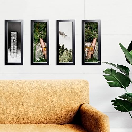 Vista 349 de LaVie Home - Portarretratos de 18 x 24 pulgadas, fotos de 16 x 20 pulgadas con paspartú, de 18 x 24 pulgadas sin paspartú, plexiglás pulido, Negro