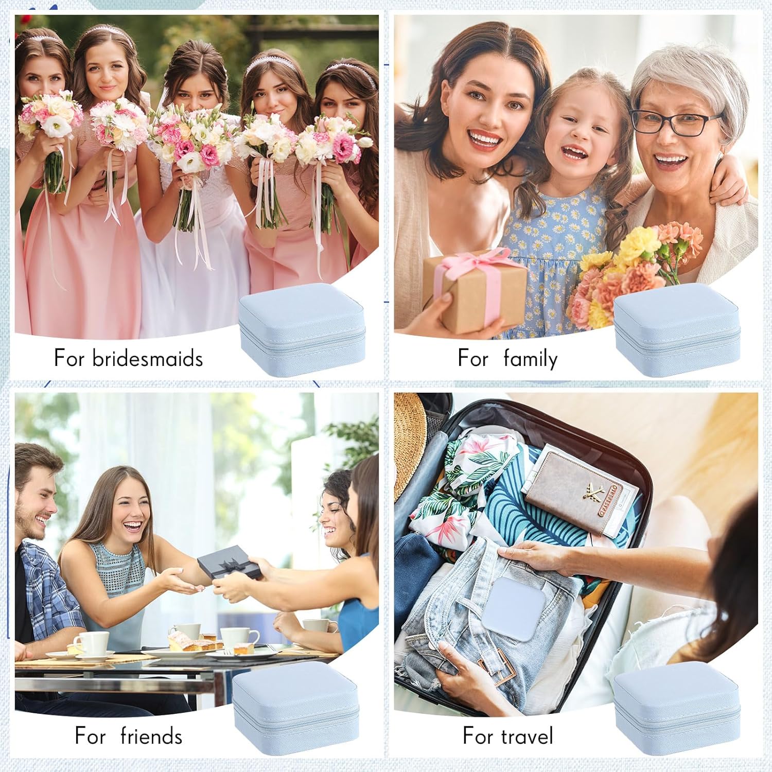 Taiyin Travel Jewelry Case, Valentines Day Gifts for Her- Small Jewelry Organizer Box Bridesmaid Gifts for Women Girls