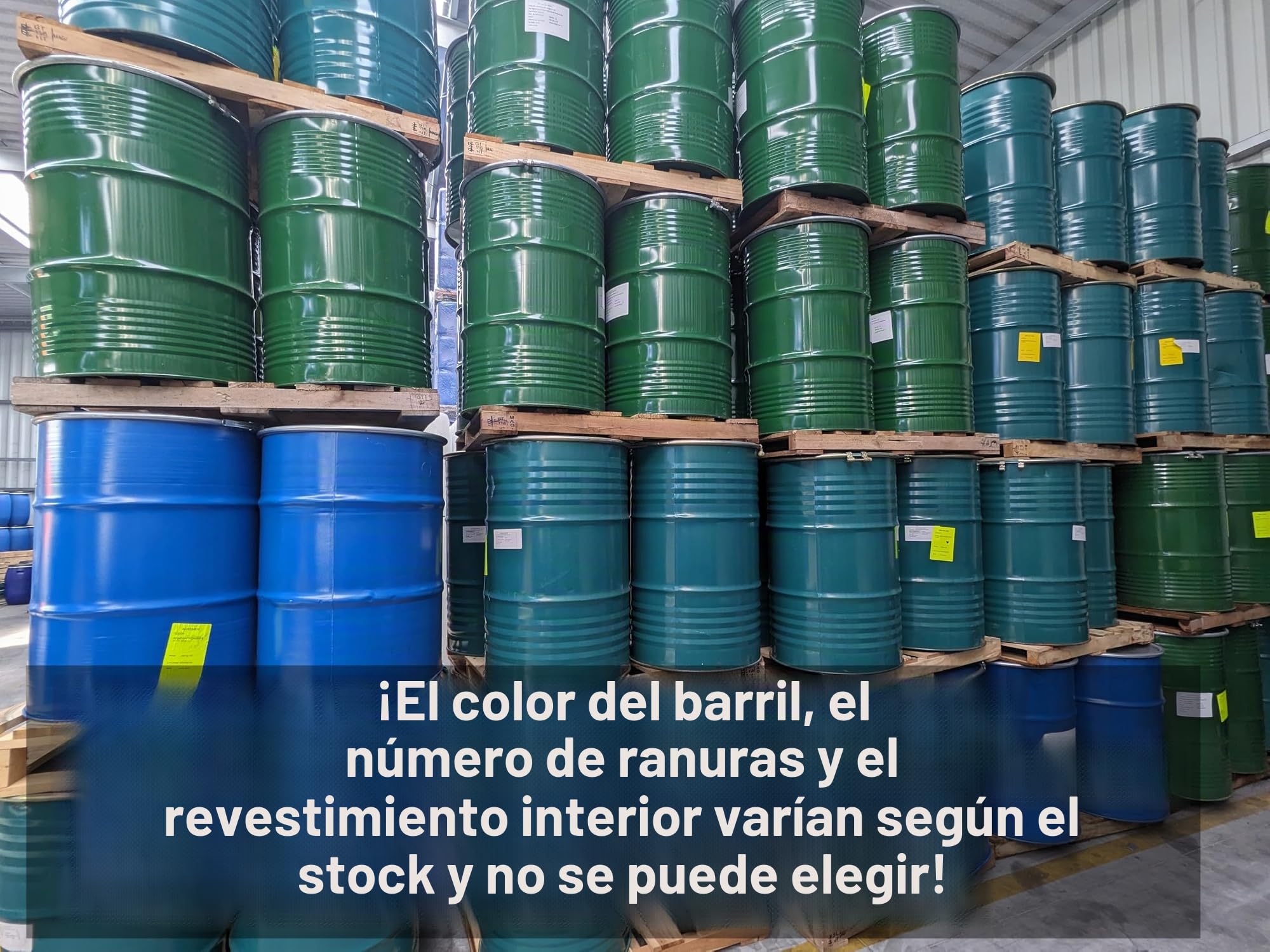 plasteo® Barril de metal de 200 litros con tapa, barril de acero, barril de aceite, barril de fuego, contenedor, barril de chapa, mesa alta, barril de combustión, barril de gueto, azul, verde