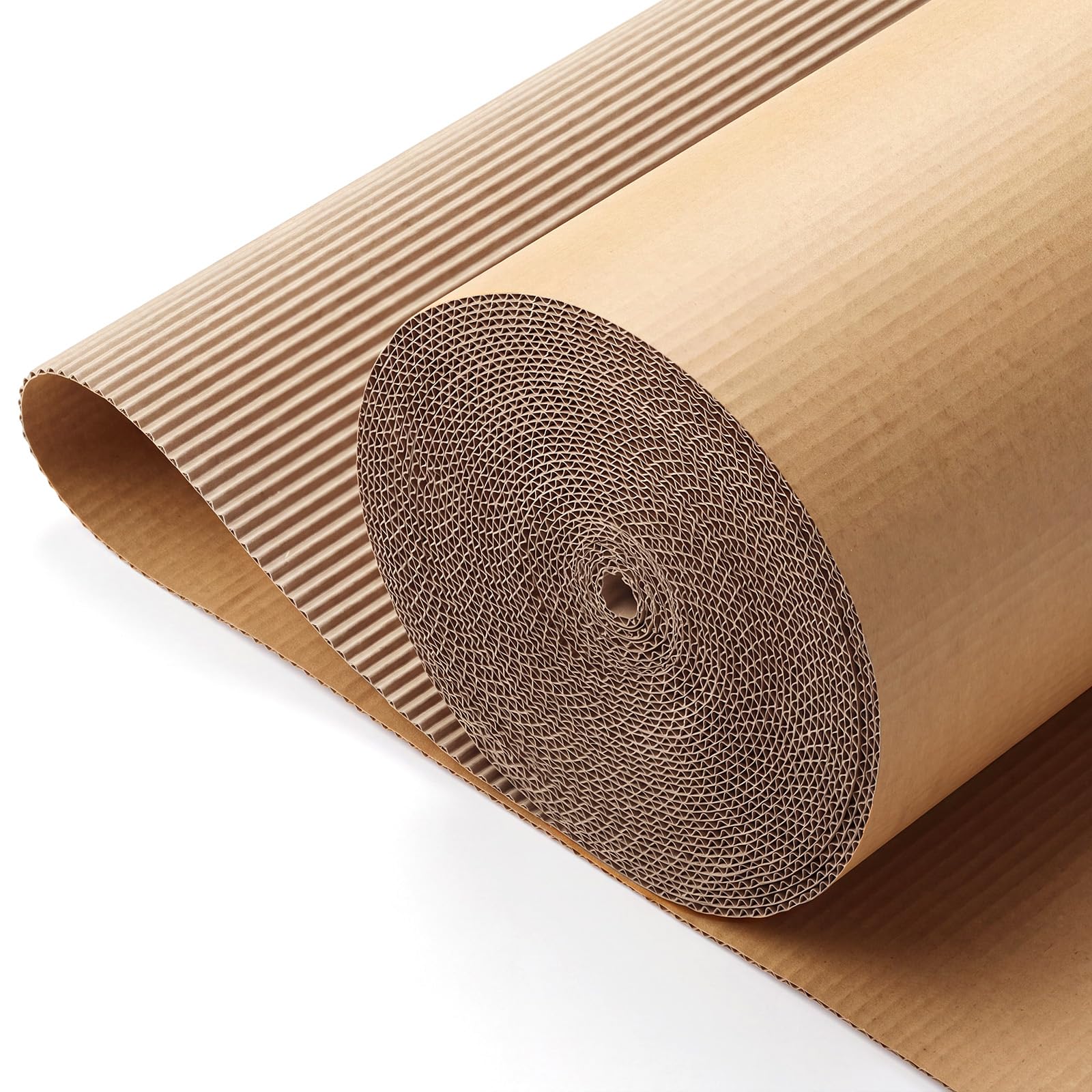 MotiMind Corrugated Cardboard Roll, 17 x 600 Inch Single Face Cushioned