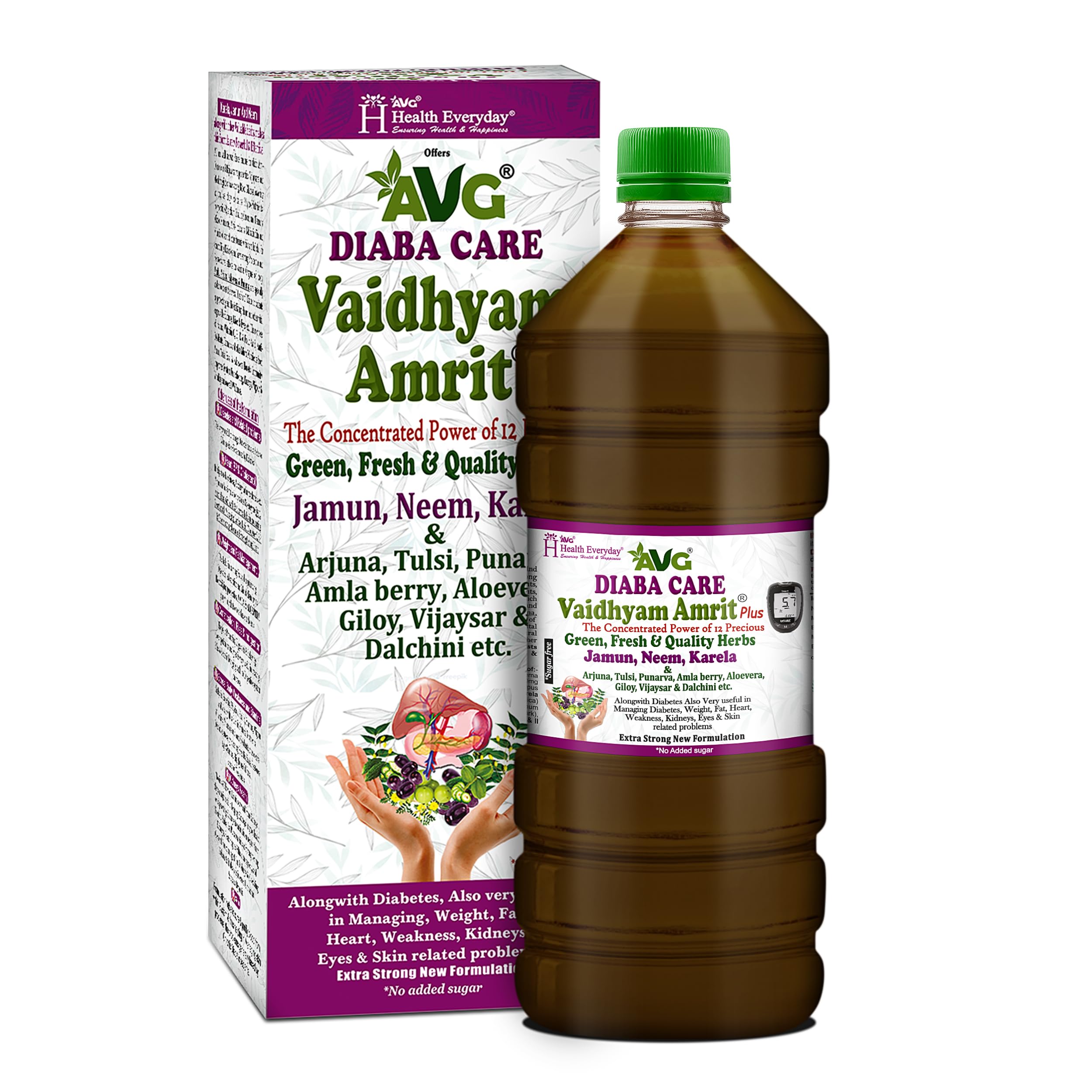 AVG Health Organics Diaba Care Vaidhyam Amrit Plus, Jamun, Neem, Karela, Arjuna Ayurvedic Diabetes Care Juice 1000ml (B08N18T34X) Amazon Price History, Amazon Price Tracker