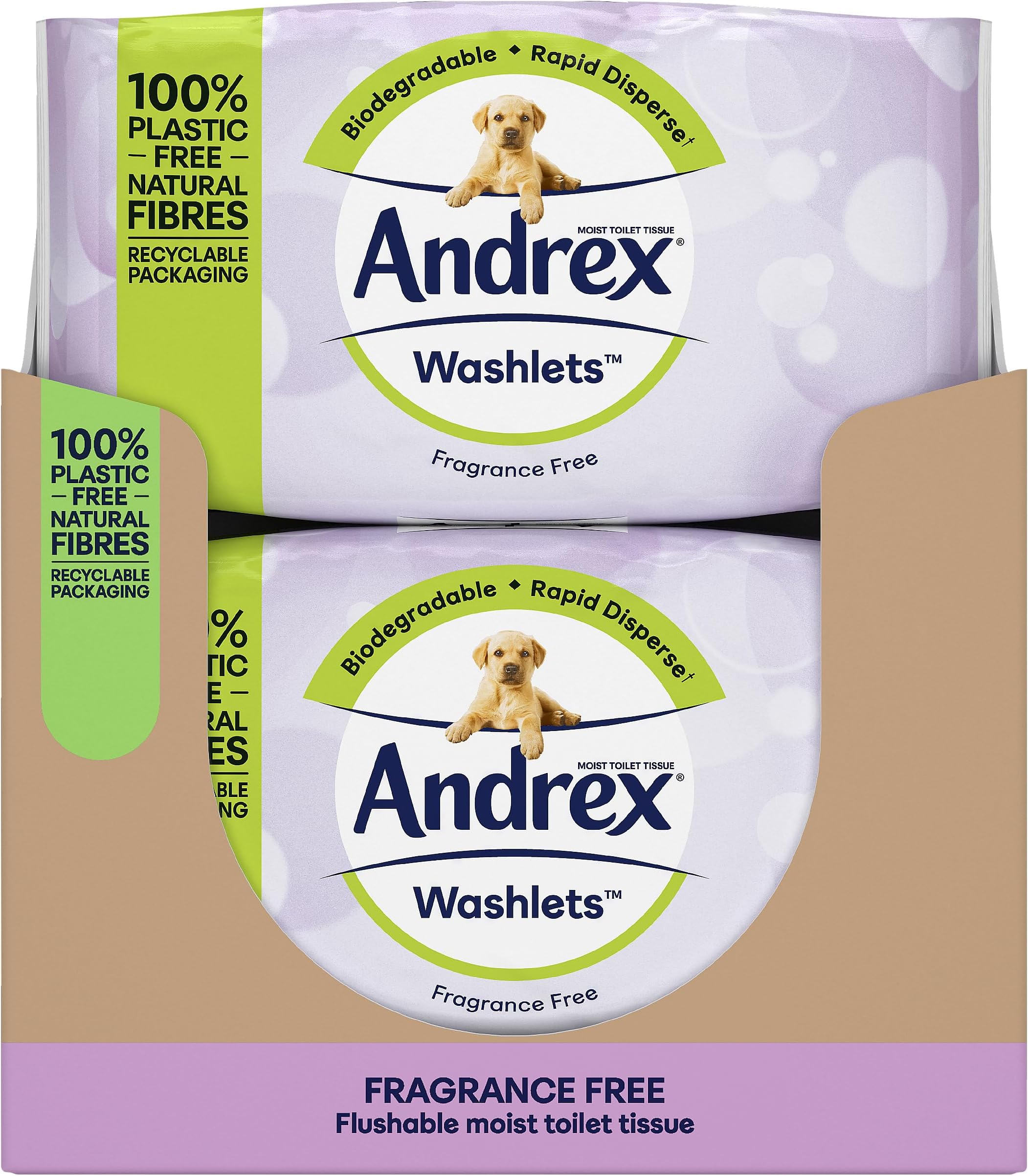 Andrex Washlets Flushable Toilet Wipes 12 Moist Toilet Tissue Pack