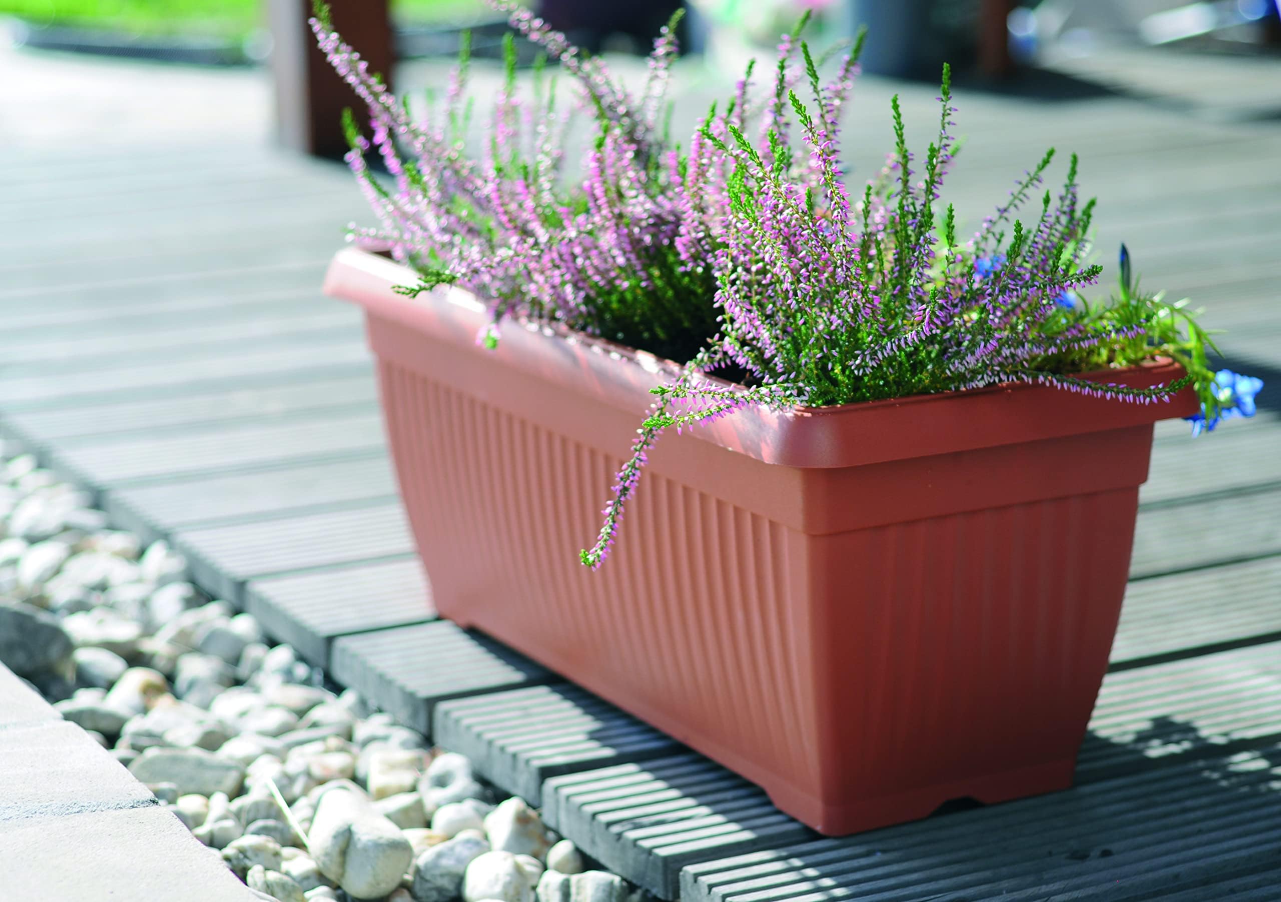 IMJ-Global - Jardineras Exterior Grandes Rectangulares (80x34,4x32 cm) Macetas Exterior Grandes 44 litros, Jardinera Decorativas para Balcon en Plástico Resistente a la Intemperie y a los Rayos UV