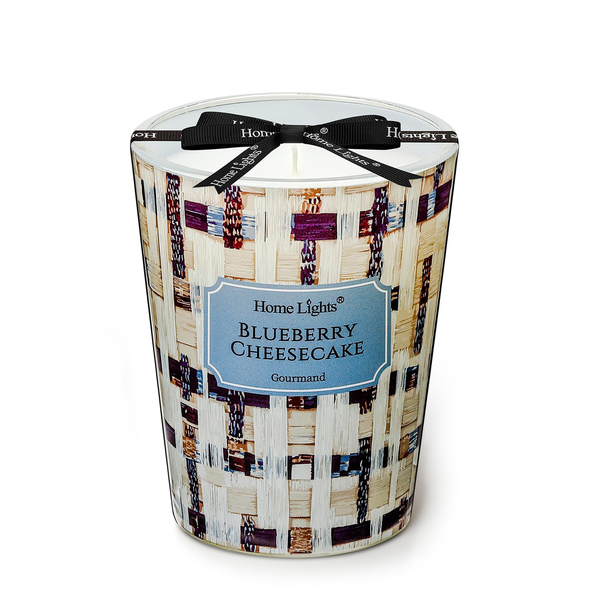 Home Lights Scented Candles for Women &amp; Men, 6.7oz Candle Jars Aromatherapy Single Wick Candle, Ideal for Rustic Modern Home Decor and Gifts, Blueberry Cheesecake