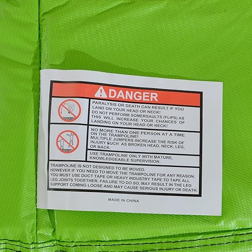 Miniatura 8 de Livspace 14Ft 12FT Trampoline Set with Swing, Slide, Basketball Hoop and Ladder-Metal for Kids &amp; Adults,Recreational Trampolines for Indoor, Green,