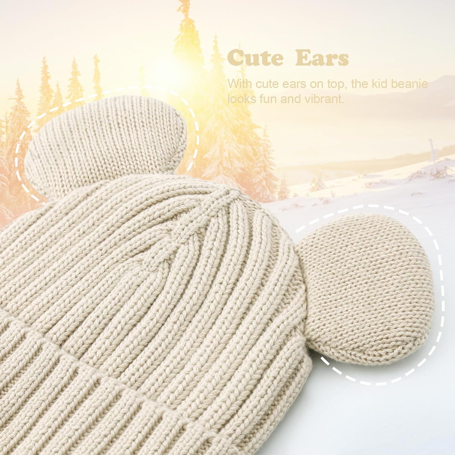Toddler Boy Winter Beanie Baby Knit Hat Warm Girl Beanies Newborn Cute Hats for Kids - Image 3