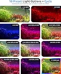 SEAOURA WRB LED Aquarium Light with Timer for 45-60cm Freshwater Fish Tank | full spectrum for plants, 6/8/12h auto on/off timer, 3-channel DIY, 11 colors & 10 dimming, ABS shell, adjustable brackets
