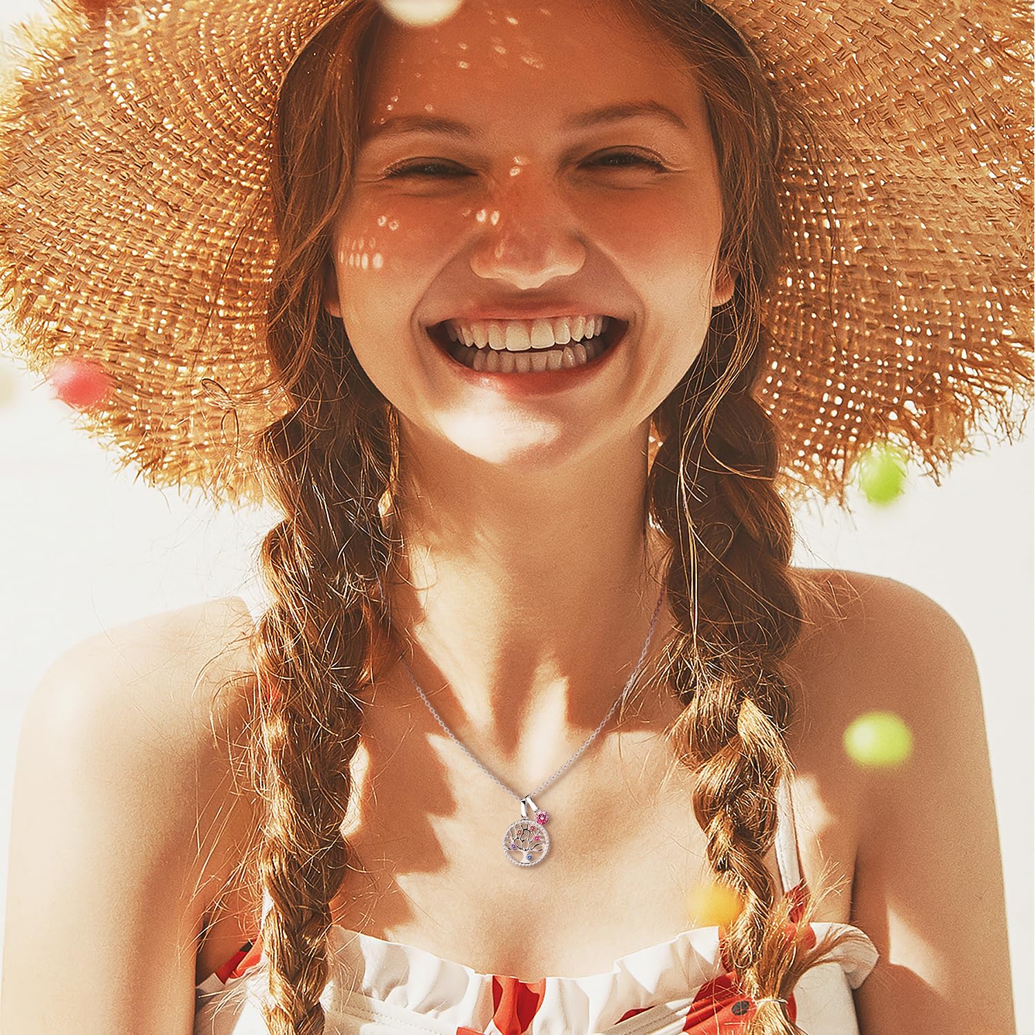 LEKANI Collana Albero della Vita con Cristalli di Austria Collana Donna Gioielli in Argento 925, Idee Regalo Donna Originale per Lei Moglie Festa della Mamma Anniversario Regalo Natale Valentin's Day