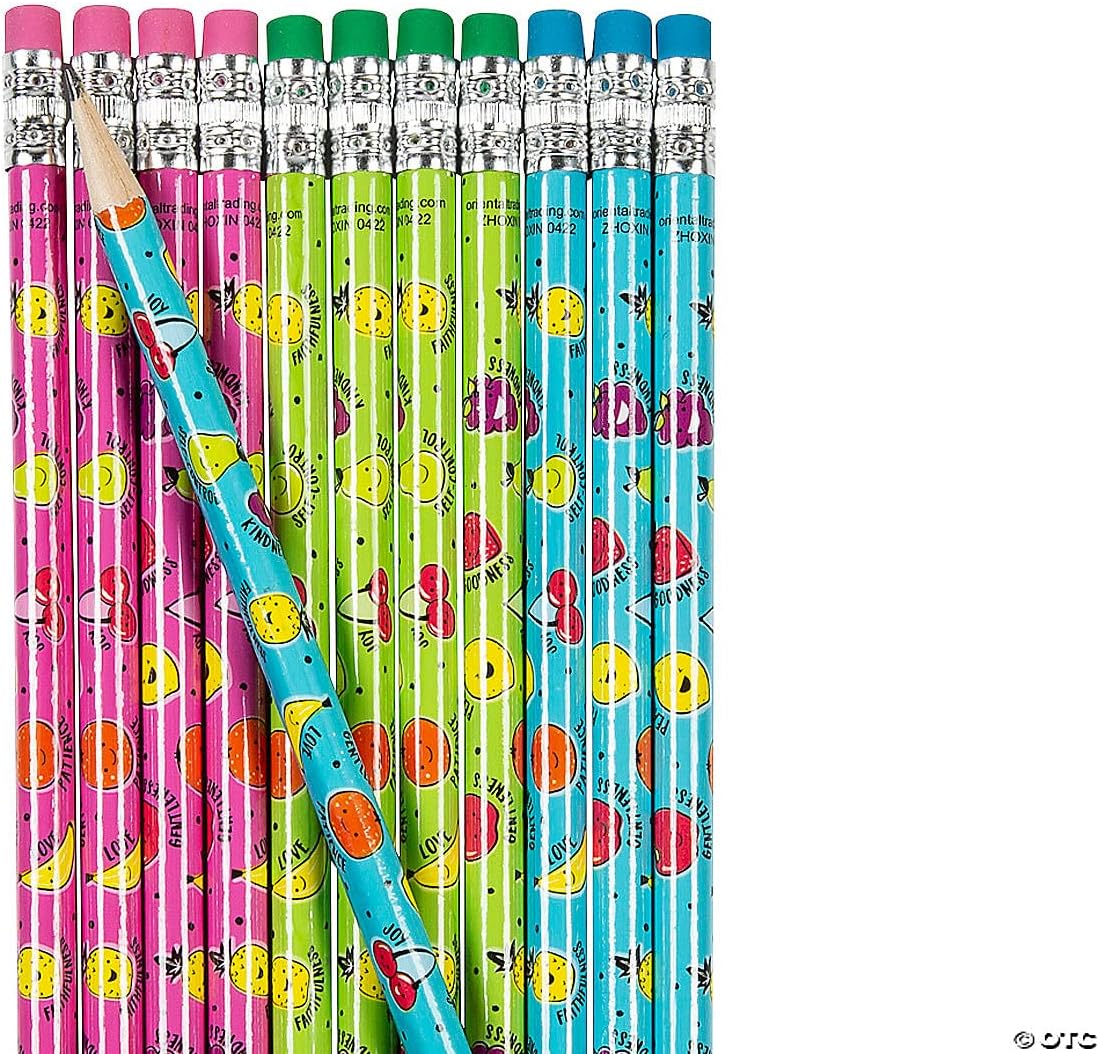 Fruit of the Spirit Bookmarks and Pencils Set – 24 Bookmarks & 24 Pencils | Christian Scripture School Supplies, Church Prizes & Faith Gifts