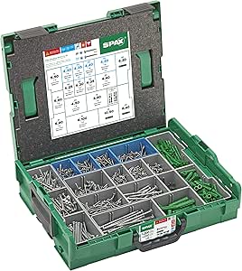 SPAX Box Systainer³ T-Loc voor meubelbouw, schroevenset met 2.900 schroeven in 12 afmetingen, incl. 5 bits T-STAR plus – 5000009172011