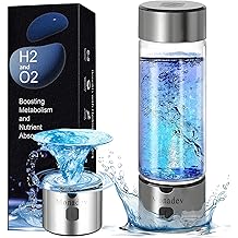 Hydrogen Water Bottle Generator, 2025 Advanced SPE/PEM Hydrogen Water Bottle   2300+ PPB in 3 Min, Portable Ionizer for Fitness & Travel Silver