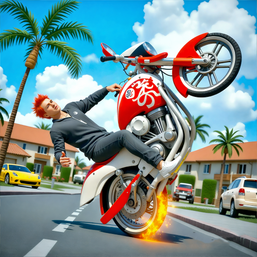 Juego de motos offline de aventura, acrobacias y conducción urbana.