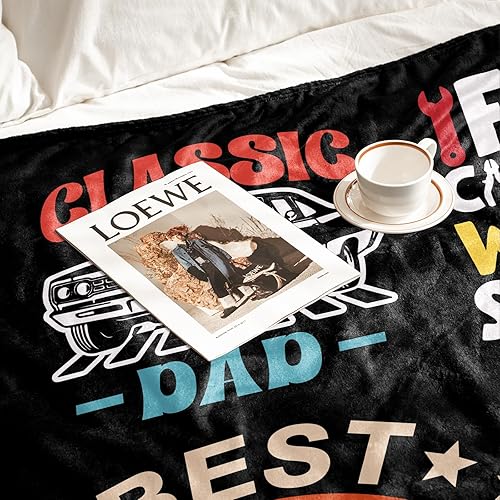 Miniatura 2 de Manta para papá, 50 x 60 pulgadas, regalo suave y duradero para papá, cumpleaños, día del padre, jubilación, perfecta para viajes, camping, oficina