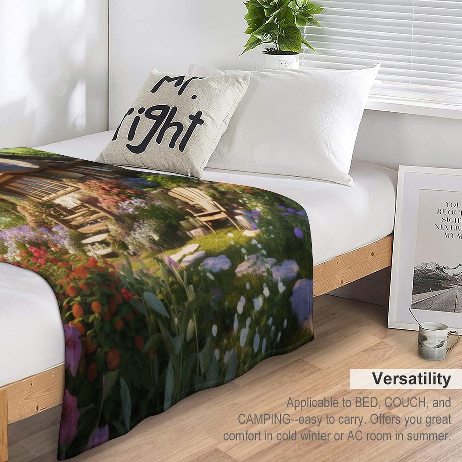 Couverture Épaisse Douce Et Chaude Confortable en Flanelle Polaire Couverture De Canapé Couverture pour Gîte de Village de Montagne Lavable À La Machine Facile À Manipuler（180×200cm）