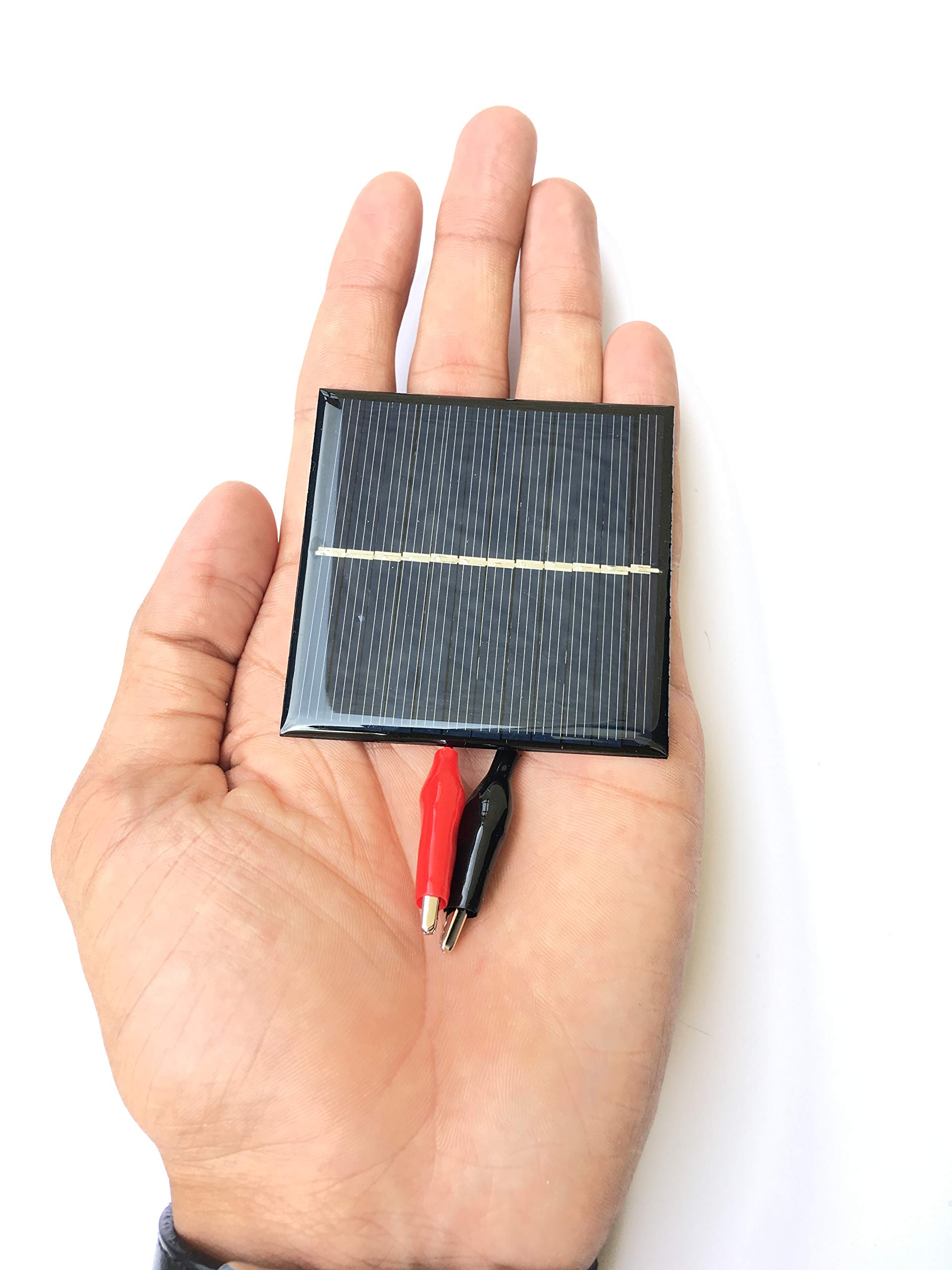 Solar Panels 3 Volt with Connecting Wire and Crocodile Clip. Suitable for DIY School Projects