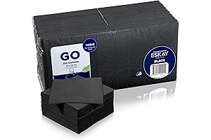 Black Paper Napkins: Premium 2-Ply Beverage Napkins (300 Count)