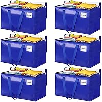 Vista 17 de Bolsas de mudanza, bolsas de almacenamiento con asas resistentes y cremalleras resistentes, bolsas de almacenamiento para ahorrar espacio, mudanza