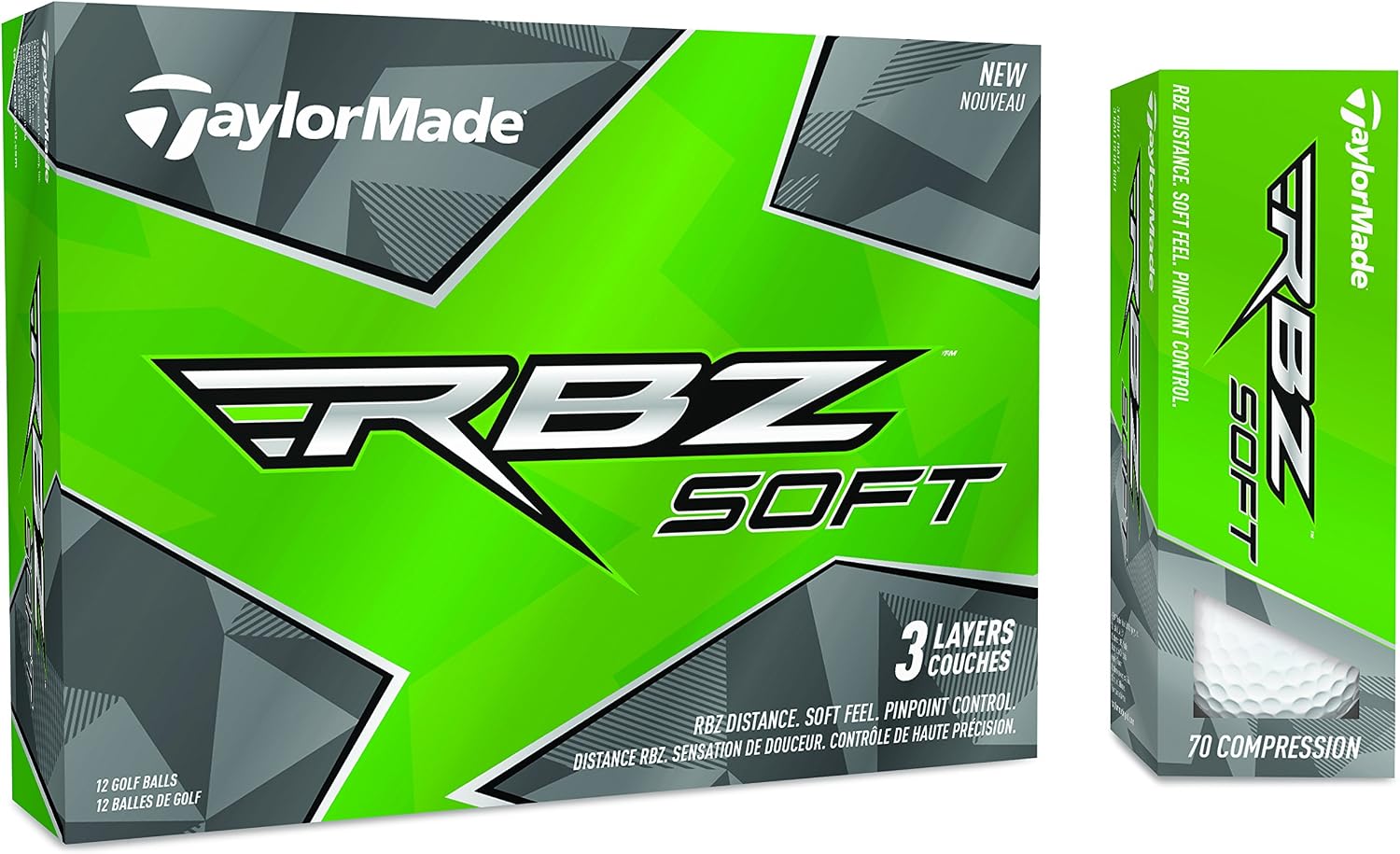 TaylorMade RBZ Soft Golf Balls, White (One Dozen)
