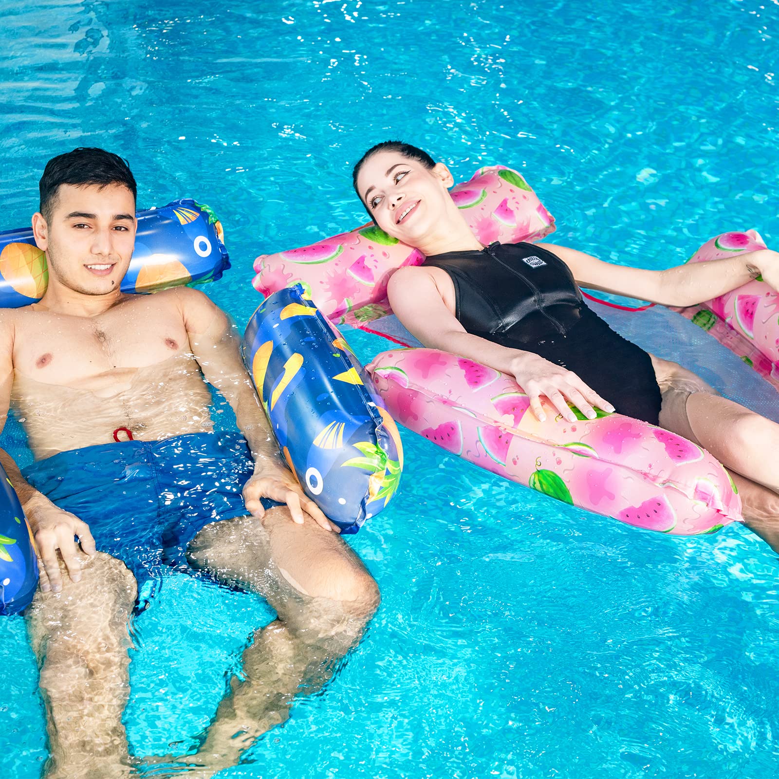 WERNNSAI Flotteurs de Piscine Gonflables pour Adultes - Lot de 2 Hamac