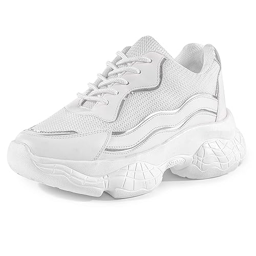 Vendoz Women Premium White Casual Shoes Sports Shoes Sneakers