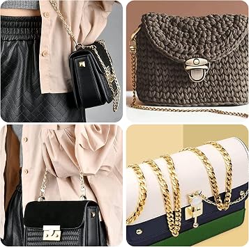 Nizirioo Pack of 9 Bag Chain, Bag Chain, Metal Chain Shoulder Strap for Bags, Women's Handbags, Chain, Replacement Strap Chain for Women, Handbags, Shoulder Bag, Purse