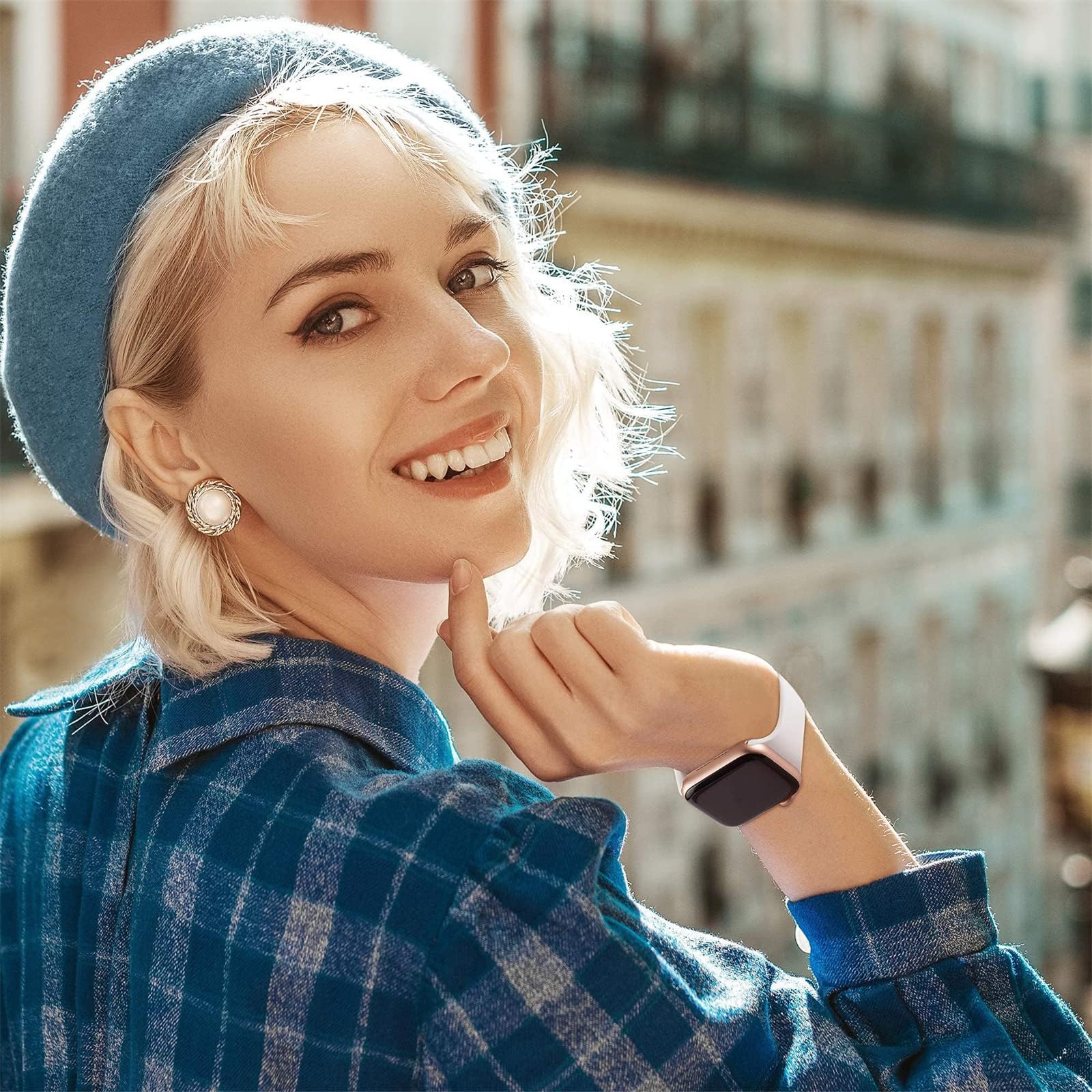 Solo Loop - Correa delgada compatible con correas de Apple Watch de 1.496 pulgadas, 1.575 pulgadas, 1.614 pulgadas, 1.654 pulgadas, 1.732 pulgadas, 1.732 pulgadas, correa elástica de